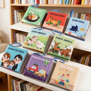 Libro <span class=keywords><strong>de</strong></span> tela para aprendizaje temprano para bebés <span class=keywords><strong>de</strong></span> 0 a 3 años, resistente a desgarros, ligero, portátil, lectura entre padres e hijos, comodidad para dormir - Product Image 1