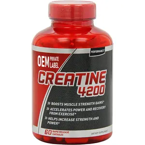 Cápsulas de creatina de etiqueta privada creatina universal 300g protina para el crecimiento muscular cápsulas de tabletas de Monohidrato de Creatina de platino