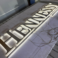 Lettres 3D personnalisées lumineuses à rétroéclairage LED, enseigne lumineuse rétroéclairée, logo lumineux pour publicité murale intérieure commerciale