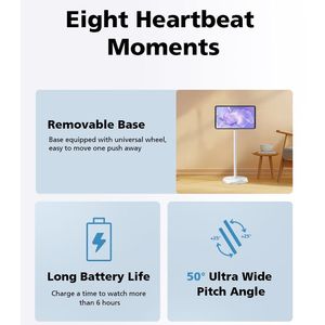 Xách tay Android thông minh TV không thấm nước LED LCD Monitor màn hình cảm ứng không dây sạc movable thường vụ thiết kế để sử dụng nhà - Product Image 3