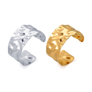 Custom Personalized Jewelry Anniversary Gift Stainless Steel <b>Bracelet</b> Jewelry Gold Plated Irregular <b>Cuff</b> Bangle <b>Bracelets</b> - Product Image 5