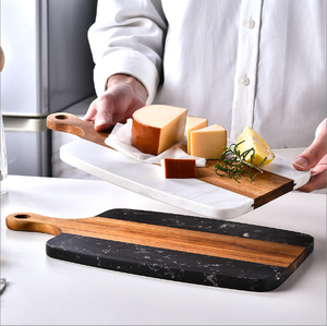 <span class=keywords><strong>Tagliere</strong></span> per formaggi con frutta e cibo occidentale in legno <span class=keywords><strong>di</strong></span> Acacia con cuciture in <span class=keywords><strong>marmo</strong></span> - Product Image 4