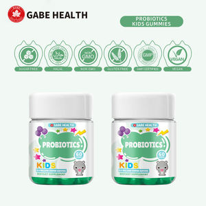 Gommes probiotiques pour enfants : Équilibre de la flore intestinale quotidienne, renforcement de l'immunité, soulagement des douleurs d'estomac mineures, santé digestive – 2 gommes par jour - Product Image 4
