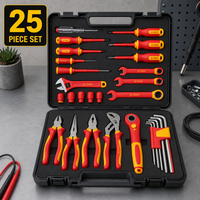 Kit d'outils isolés de haute précision certifiés VDE 1000V, norme de sécurité, en acier au chrome-vanadium OEM pour l'automobile/mécanique