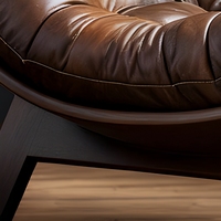 Nouveau fauteuil lounge en bois massif de style chinois, fauteuil d'appoint rembourré pour salon