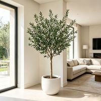 Nouveau design 2026 : Arbre d'olivier artificiel haut de gamme avec tronc détachable, feuilles en soie réalistes pour décoration intérieure, en pot