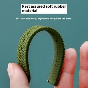 Correa de reloj inteligente deportivo Premium de alta calidad para Huawei Jiaming Samsung 22mm correa de silicona blanca transpirable caucho suave acero - Product Image 5