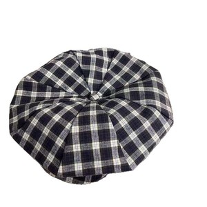 Japanese Retro Plaid Beret For Women Spring Summer Cotton Flannel Sun Protection <b>Hat</b> Stylish Commute Artistic Painter Cap - Product Image 5