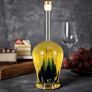 Độc Đáo Món Quà Giáng Sinh Thủy Tinh Handmade Rượu Vang Chai Decanter Ngón Tay Giữa Hình Dạng Chai Thủy Tinh Whiskey Decanter Và Kính Bộ - Product Image 3