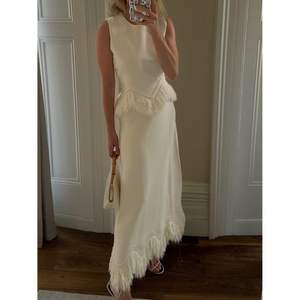 Vestido Largo Personalizado 2026 para Mujer, Corte en A, Blanco, Sin Mangas, Cuello Redondo, con Borlas, Transpirable, para Fiesta - Product Image 4