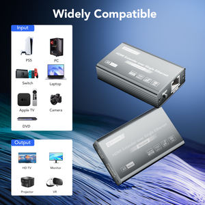 Syong RJ45ต่อขยายสัญญาณ60ม. 1080P ใหม่, อะแดปเตอร์เครือข่ายอลูมิเนียมอัลลอยอินพุต4K CAT5e CAT6 <span class=keywords><strong>LAN</strong></span> USB-C EDID - Product Image 5