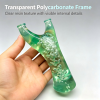 Lance-pierre à haute puissance en polycarbonate cristallin haute dureté, portable, pour tir sportif et compétition en extérieur
