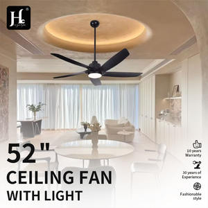<b>Modern</b> Design 52-Inch <b>Ceiling</b> <b>Fan</b> with LED Light and Remote Control 3-Plywood Blade for Living Room Decorative <b>Fan</b> Light - Product Image 3