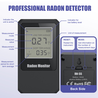 Moniteur de radon Testeur de radon professionnel Détecteur de radon portable pour l'eau, l'air et le sol Rn55