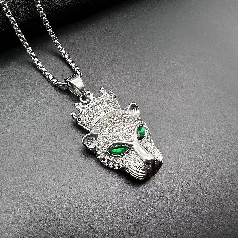 Pendentif simple couleur acier sans chaîne