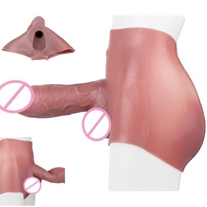SXXY Silicone Realistic Large Thick Hollow <b>Dildo</b> With Boxer Shorts Silicone Panties Penis Sleeve Cock Extender Sex Toys for Men - Product Image 1