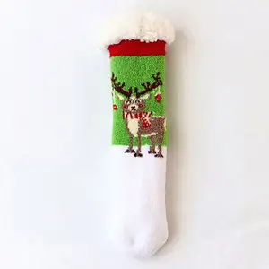 Cable de calcetín para Navidad, tejido sólido, grande, clásico, de lino blanco y punto, regalos y adornos para árbol, medias de Navidad