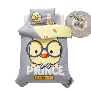 Juego de <span class=keywords><strong>cuna</strong></span> de bebé de algodón con estampado de pato bonito personalizado, ropa de cama, juego de edredón - Product Image 6