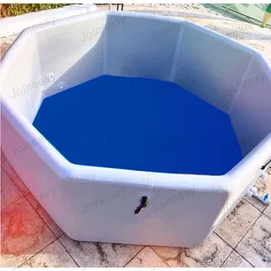 Banheira de gelo inflável personalizada para piscina, banheira de mergulho a frio hexagonal hexagonal extra grande, adequada para banho de gelo Pro de 6 pessoas