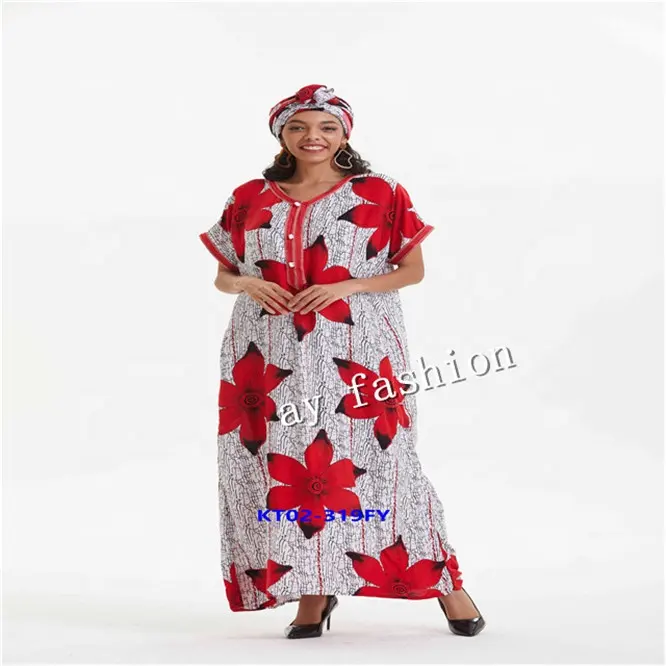 Ayファッションアフリカの伝統ドレス綿カフタンデザイン