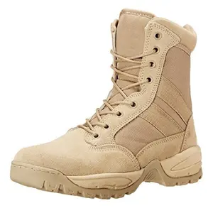 الجيش العسكرية حذاء طويل الرقبة للغابات جلد الغزال الصحراء أحذية قتالية تكتيكية