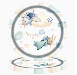 Ensemble de vaisselle jetable en papier écologique sur le thème de l'hélicoptère de dessin animé DAMAI pour fête d'anniversaire des enfants - Product Image 6