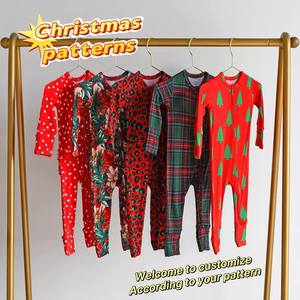 Đồ ngủ liền thân có khóa kéo in hình tùy chỉnh bán buôn cho trẻ sơ sinh, trẻ mới biết đi, bé gái, trẻ em, quần áo mặc nhà - Product Image 4