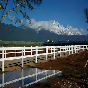 Clôture d'arène équestre <span class=keywords><strong>en</strong></span> <span class=keywords><strong>PVC</strong></span> personnalisée de 6 pieds, 8 pieds, 12 pieds, composite <span class=keywords><strong>en</strong></span> vinyle de haute qualité, clôture de jardin blanche, <span class=keywords><strong>kit</strong></span> de portail et de poteaux <span class=keywords><strong>en</strong></span> plastique - Product Image 1