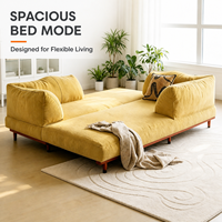 Sofá Cama 3 en 1 Ahorrador de Espacio, Multifuncional, Convertible, Modular, de Tela, para Sala de Estar, Apartamento Pequeño