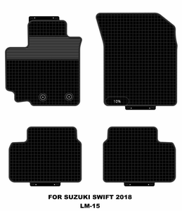 Accessori Auto OEM, <span class=keywords><strong>Tappetini</strong></span> 2D in LATEX PVC per Auto e Camion, <span class=keywords><strong>Tappetini</strong></span> Antiscivolo di Alta Qualità, Rivestimento per Pavimento Adatto per <span class=keywords><strong>Suzuki</strong></span> <span class=keywords><strong>Swift</strong></span> - Product Image 1