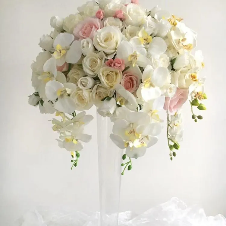 Centre de Table en fleurs artificielles, décoration pour événements de mariage