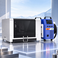 Mesin Pemotong, Pengelasan, dan Pembersihan Laser Serat ALL ONE 800W dengan Kepala Laser Au3tech - CNC Otomatis Tipe Meja 3-Axis untuk Logam/Kuningan Baru