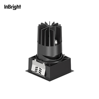 Spot LED carré réglable pour plafond 8W 18W 25W Dia-Casting aluminium anti-éblouissement COB IP65 réflecteur Downlight