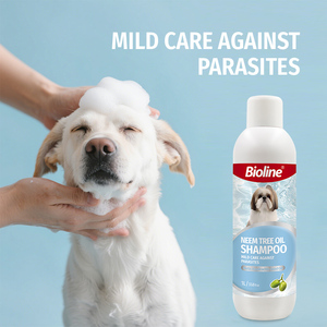 Shampooing <span class=keywords><strong>pour</strong></span> chien Bioline à base de plantes, <span class=keywords><strong>répulsif</strong></span> contre les insectes, <span class=keywords><strong>huile</strong></span> <span class=keywords><strong>essentielle</strong></span> naturelle de neem, brillance soyeuse, 1000 ml - Product Image 2