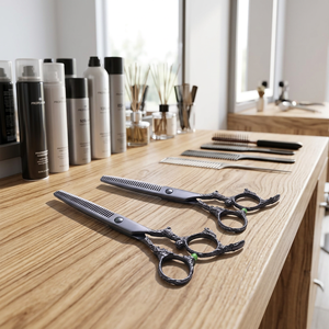 Black Dragon Stainless Steel Professional Men's Barbershop <b>Left</b>-<b>Handed</b> Flat <b>Scissors</b> Sharp Hairdressing Haircut Tools 28 Teeth - Product Image 3