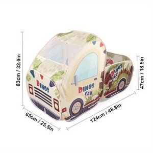 Tente de jeu pour enfants, dinosaure, voiture, piscine à balles, maison de jeu, portable, pliable, tente de jeu d'extérieur pour cadeau de Noël, d'Halloween - Product Image 6