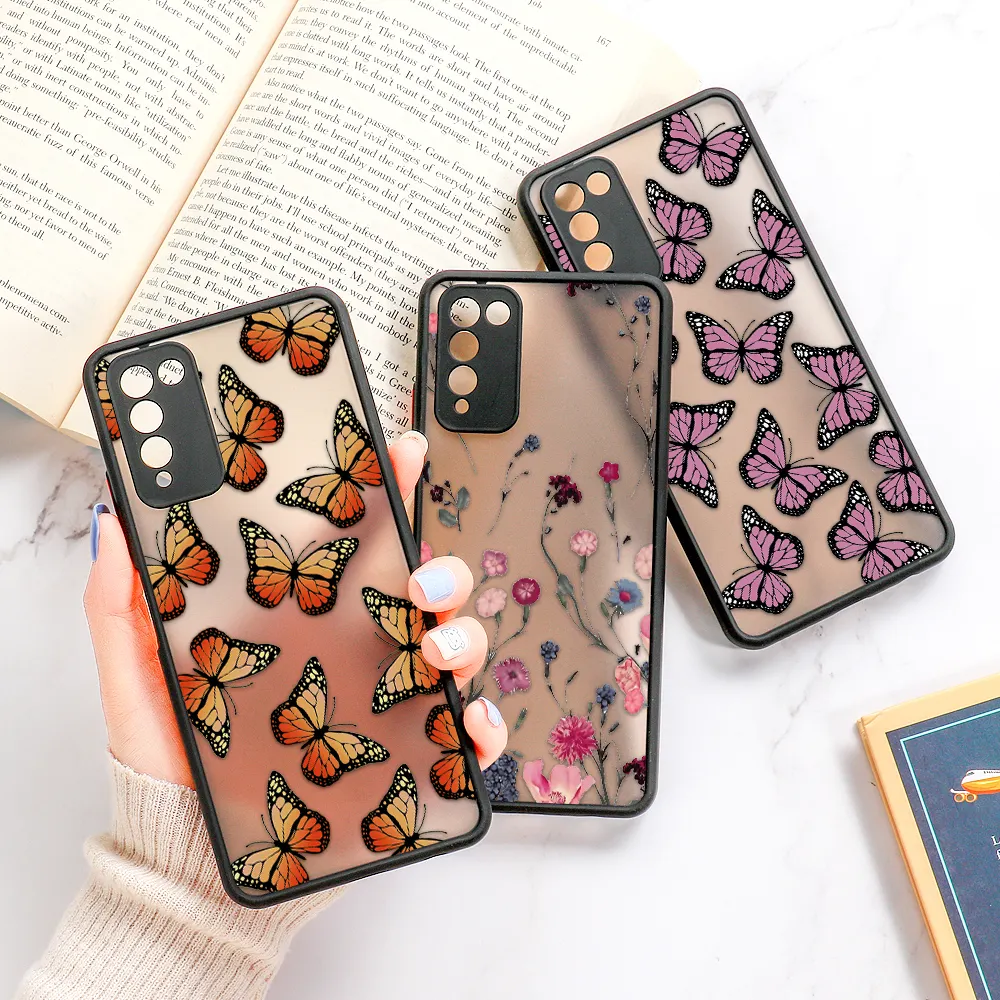 Y9 Prime Y6 2019 Case For Huawei P50 Case Flower Cover for Huawei P30 Lite P40 Pro P Smart S Y8P Y7A Y6P Funda Hard PC P40Lite