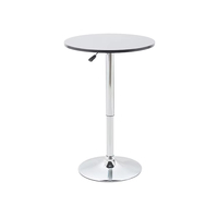 ST-T8001 vente en gros extérieur réglable haut Pub Cocktail métal cadre en acier Table de bar ronde pour la fête