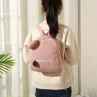 Fourrure dessin animé sac à dos ours en peluche enfant en bas âge monogramme préscolaire étudiant sac à dos pour enfants en plein air sac à dos