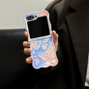 เคสโทรศัพท์สำหรับ <span class=keywords><strong>Samsung</strong></span> Z <span class=keywords><strong>Flip</strong></span> 6 5 4 <span class=keywords><strong>3</strong></span>สร้อยข้อมือลายการ์ตูนรูปผีเสื้อสีชมพูสำหรับ Flip6 Z เคสกันกระแทก6 ZFlip6เวฟ - Product Image 4