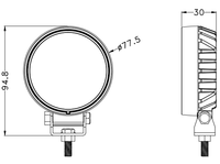 Lumière de travail LED personnalisable, 3 pouces, 12W, projecteurs, éclairage de remorque, lumière de travail ronde, IP68, étanche, certifiée CE/RoHS/REACH