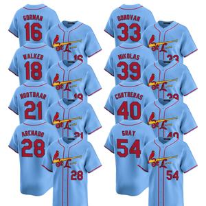 2025 hombres St. Louis alternativo azul claro limitado Jersey camisetas de béisbol personalizadas logotipos bordados transpirable de talla grande cosido - Product Image 2