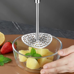 Prensa Manual de Acero Inoxidable para Alimentos de Bebé, Herramienta Doméstica para Hacer Puré de Patatas y Triturar, Utensilio Metálico Duradero - Product Image 3