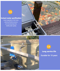 กล่องกรองแบบหมุนสำหรับบ่อปลาคาร์ฟและฟาร์มปลา  บำบัดน้ำ  ลดการบำรุงรักษา  ต้นทุนการใช้งานต่ำ  ติดตั้งง่าย - Product Image 3