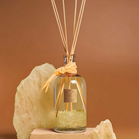 Coffret Cadeau de Diffuseur à Bâtonnets d'Huiles Essentielles Sans Flamme de 500 ml pour Améliorer l'Ambiance Domestique et la Guérison par les Cristaux