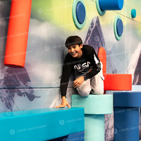 Parc d'aventure intérieur thématique personnalisé de 3000 m² et solution clé en main FEC avec trampoline, parcours de cordes et montagnes russes aériennes par Cheer Amusement