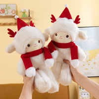Peluche de Noël en forme de mouton, animal en peluche, doudou pour bébé, cadeau pour enfants