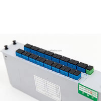 SC UPC Type de carte FTTH PLC Splitter Box 1x32 Fibre Optique 32way PLC Splitter Planar Waveguide Compatible WiFi POE 4G 3G GSM