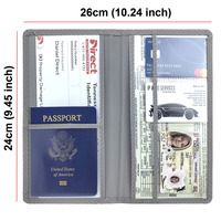 Accesorios personalizados para coche, regalo, cubierta de cuero, organizador de papeles para vehículos, Carpeta de Registro de coche y soporte para documentos de seguro