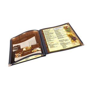 Cafe EXPRESS Couverture de menu à triple panneau Livret 6 vues Format A4 14 "x 8.5" des fournisseurs Yimi - Product Image 2
